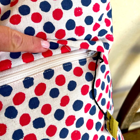 FLORAL POLKADOT DECORATIVE PILLOW Cute Kitchy Boho Cottage 17”x17” NEW w/TAG!!! - Picture 10 of 10